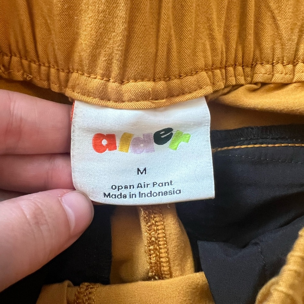 Alder Mustard Yellow Elastic Waist Pants - Picture 2 of 4